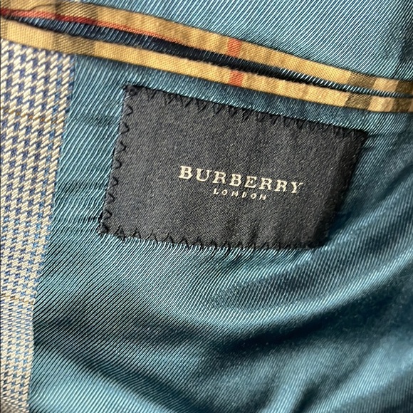 Silk Men's Houndstooth Blazer Burberry - Picture 2 of 5